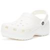 Crocs Donna Classic Platform Clog W Sabot, White, 39/40 EU
