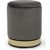 Bizzotto Pouf Contenitore Milena Grigio Scuro S 31.5x40cm