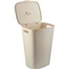 Keter Cesto Portabiancheria Da 56L 59x43x34cm Bianco Sporco