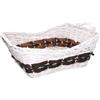 Vacchetti Cesta vimini white rettangolare cm51x38h19