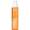 Clarins Spray Protezione Solare Illuminante SPF50+ Corpo 150 ml Spray bifasico corpo protezione SPF50+ anti radicali liberi