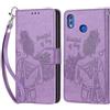 KENHONER Cover Compatibile con Huawei Honor 8X / View 10 Lite / V10 Lite, Premium Pelle PU Portafoglio Flip Libro Custodia per Huawei Honor 8X [Protezione Completa] - Viola