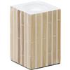 BigBuy Home Portacandele Beige Bambù Legno MDF 10,5 x 10,5 x 16 cm