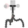 JOBY GorillaPod 1K GripTight 360 Mount Kit, Treppiede Flessibile Compatto 1K e Testa a Sfera, Supporto Girevole per Telefono, Modalità Paesaggio o Ritratto, Doppio Attacco a Slitta, Portata Max 1kg