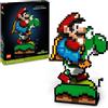 LEGO Super Mario World: Mario and Yoshi, Kit Modellismo per Adulti, Personaggi da Costruire Pixelati con Funzioni Mobili, Gadget Nintendo da Collezione, Idea Regalo per Uomo, Donna, Lui o Lei 71438