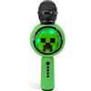 OTL Technologies Microfono karaoke Minecraft con altoparlante wireless e luci a LED