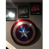 EXNOT Replica medievale di Capitan America Avengers Metal Shield 75th Anniversary Red