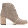 Nero Giardini E512710D Velour col. Creta Tronchetti per Donna in Nabuk con Tacco Medio e Lampo (Taglia 37)