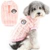 Zunea Morbido maglione per cani in pile Sherpa per cani di piccola taglia, caldo e peloso, cappotto invernale con anello a D, abbigliamento per cuccioli, freddo, per chihuahua, Yorkie, rosa, M