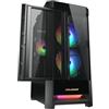 COUGAR Gaming | Custodia per PC Gaming | DUOFACE RGB + 2 pannelli Nero - Assemblaggio senza attrezzi - Filtro antipolvere - Incluso 3 ventilatori ARGB da 120 mm