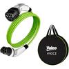 Valeo Ineez 652103 - Cavo di Ricarica per Veicoli elettrici o ibridi Plug-in con Borsa per Il Trasporto, Tipo 2 su Tipo 2-7,4 kW, 5 Metri