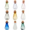 PH PandaHall 10PZ Piccoli Barattoli di Incantesimi, Bottiglie di Mini Pozioni in Vetro da 10 Colore Fiale Vuote per Bottiglie dei Desideri con Tappo in Sughero Mini Bottiglie di Vetro per Decorazioni