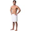 ZOLLNER Kilt da sauna da uomo - bianco - misura L/XL - sensibile sulla pelle e assorbente - cotone - con elastico e chiusura a strappo - lavabile a 60°C - Certificato OEKO TEX (R)