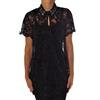 Twin Set Maglia: design ricamato, stile elegante, manica corta e collo alto