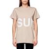 SUNDEK MAXI T-SHIRT IN COTONE ORGANICO CON STAMPA LOGO Mezze Maniche Donna