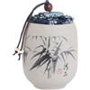 UPKOCH Barattolo Di Ceramica Stile Cinese, Contenitore Ermetico Per Tè, Zucchero, Caffè, Spezie, Design Elegante, 5.5 X 9.5 Cm