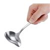Cyrank Mestolo per salse, Cucchiaio per salsine con beccuccio Cucchiaio per salsine in acciaio inox Manico lungo Mestolo per zuppa Cucchiaio per salsicce Cucchiaio per cucina Cucchiaio 19×7.5×3 cm