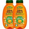 Garnier Ultra Dolce Shampoo Balsamo 2in1 Ipoallergenico per Bambini Formula con Albicocca e Fiori di Cotone Districante Delicato Testato Sotto Controllo Pediatrico - 2 Flaconi da 400ml