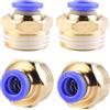 ANGEEK 4 pezzi 8 mm 1/2′′ PT filettatura esterna dritta Push to Connect Raccordi tubo da infilare pneumatico connettore rapido