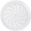 Vent Systems Griglia di ventilazione rotonda da 125 mm, in plastica bianca, richiudibile, con protezione dagli insetti, griglia scorrevole per esterni, interni, casetta da giardino, bagno, garage,