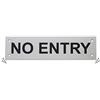 Fire Door Guru No Entry Door Sign - 225 x 60 mm - segno sicurezza in acciaio INOX satinato - fissaggio incluso - IVA registrati