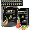 IIIMEIDU Shampoo Colorante, Black Hair Dye Shampoo 3 in 1, Capelli Istantaneo, Hair Color Colorante Nero per Donna Uomo (Nero)