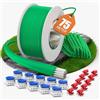 COZCLAM 75m Cavo Perimetrale + 50 Picchetti + 10 Connettori+10 Terminali Connessione, Filo Perimetrale Robot Tagliaerba, Kit di Cavi di Delimitazione Compatibile con Gardena/Bosch/Worx