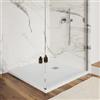 DEGHI Piatto doccia 100 x 100 cm effetto pietra riducibile bianco - Nalos