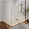DEGHI Piatto doccia 80 X 120 cm effetto pietra riducibile sabbia - Nalos