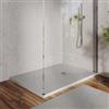 DEGHI Piatto doccia 80 X 120 cm effetto pietra riducibile grigio - Nalos