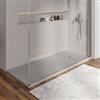 DEGHI Piatto doccia 80 X 160 cm effetto pietra riducibile grigio - Nalos