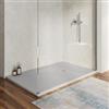 DEGHI Piatto doccia 90 X 140 cm effetto pietra riducibile grigio - Nalos