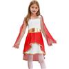 Freebily Toga Dea Greca Bambina Vestito da Festa Dea Romana e Greca Atena Abito Danza Contemporanea Lirica Vestito da Imperatrice Abito da Festa di Carnevale Halloween Rosso 15-16 anni