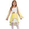 Freebily Toga Dea Greca Bambina Vestito da Festa Dea Romana e Greca Atena Abito Danza Contemporanea Lirica Vestito da Imperatrice Abito da Festa di Carnevale Halloween Giallo 15-16 anni
