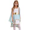 Freebily Toga Dea Greca Bambina Vestito da Festa Dea Romana e Greca Atena Abito Danza Contemporanea Lirica Vestito da Imperatrice Abito da Festa di Carnevale Halloween Azzurro 7-8 anni
