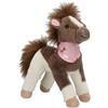 Depesche 13480 Miss Melody - Peluche Cavallo Marrone e Bianco, con Bandana Rosa, Peluche di Circa 18 cm con Morbida criniera