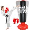 Qoosea Sacco da Boxe per Bambini, 160cm Stabile Pungiball Bambini Gonfiabile con Guantoni da Boxe, Pratica di Taekwondo Karate Attrezzatura da Allenamento MMA, Regalo per 3-12 Ragazzi Ragazze
