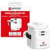 SKROSS - Adattatore da viaggio - World to Europe - con spina di terra (senza Svizzera e Italia) + 2xUSB 2400 mA