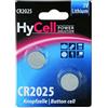 ANSMANN HyCell Batteria primaria a Bottone Litio Formato CR 2025 da 3V, Confezione da 2 Pezzi