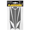 4R Quattroerre.it - 5724 - Set Adesivi Rifrangenti Sagomati per Plastiche Moto, Nero, 19,2 x 9,5 cm
