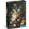 Clementoni - Puzzle 1000 Pezzi Arte per Adulti e Ragazzi, Museum Collection, Tema Vaso di Fiori di Van Dal, Compact Box con Poster Incluso, Idea Regalo Uomo e Donna, Made in Italy, 70x50 cm, 39970