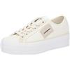 Calvin Klein Jeans Bold Vulc FLATF Low T ML FAD YW0YW01447, Sneaker vulcanizzate Donna, Beige (Creamy White/Bright White), 40 EU
