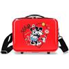 CARTOON Beauty case da viaggio Topolino e Minnie, Disney, in ABS, adattabile a trolley