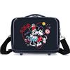 CARTOON Beauty case da viaggio Topolino e Minnie, Disney, in ABS, adattabile a trolley