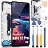 ARSSLY TFT LCD per Xiaomi Redmi Note 12 Pro 5G Schermo LCD per Redmi Note 12 Pro 5G 22101316G Display Touch Screen Digitizer Assembly con Riparazione Kit (nero con cornice, 6.67'')