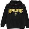 Popgear Harry Potter Hufflepuff Shield Girls Pullover Hoodie Black 5-6 Years | Geschenkidee für Mädchen, Teenager Größen, Hogwarts, Zauberwelt