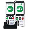 Doro 780X IUP (PLI) 4G Telefono Cellulare Anziani, Lavoratori, Persone Sole - Telefonino - Tasto SOS con GPS - Allarme Uomo a Terra - Tastiera Semplice Max 3 Contatti - Salvavita