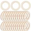 PH PandaHall PandaHall 30pcs Piatto Rotondo Anelli di Legno Ciondoli Ciondolo 6.36x0.14 Pollici Antico Bianco Orecchino Ciondolo per DIY Gioielli Fare
