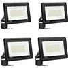 toobettp 4 PCS Faretto LED da Esterno 100W, Faro Led Esterno 10000LM 6000K Bianco Freddo Faretti Led IP66 Impermeabile per Giardino Garage Parcheggio Cortile