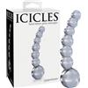 Icicles No. 66 - Dildo Curvo e Sferico in Vetro (Trasparente)